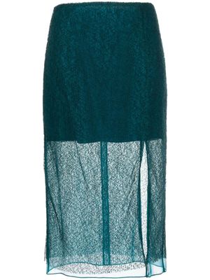 Jason Wu Collection jupe en soie à design superposé - Vert