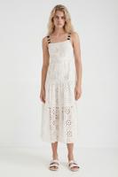 Maxi-jurk met broderie anglaise - WHITE - XL