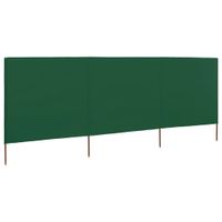 VidaXL Windscherm 3-panelen 400x120 cm stof groen