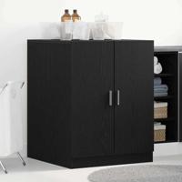 Wasmachinekast met opslag Zwart eiken 70.5 x 71.5 x 91.5 cm