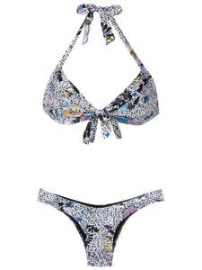 Amir Slama bikini à imprimé graphique - Multicolore