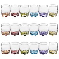 Set van 18x stuks drinkglazen/waterglazen kleurenmix 310 ml - thumbnail