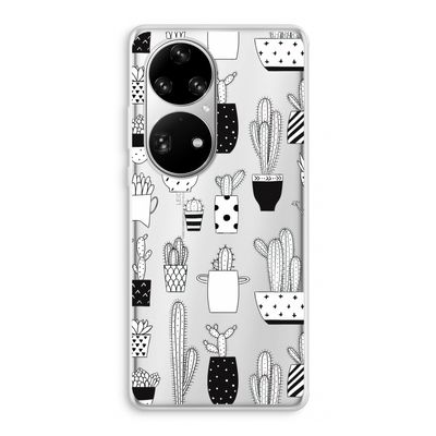Cactusmotief: Huawei P50 Pro Transparant Hoesje