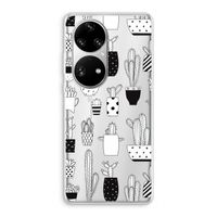 Cactusmotief: Huawei P50 Pro Transparant Hoesje
