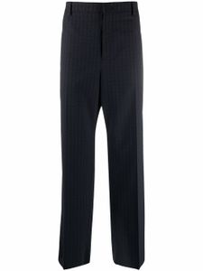 Valentino Garavani pantalon de costume à logo en jacquard - Bleu