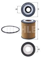 Oliefilter MAHLE, Diameter (mm)64mm, u.a. für Ford, DS, Peugeot, Opel, Citroën, Toyota, Vauxhall