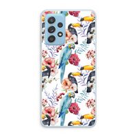 Bloemen tukan: Samsung Galaxy A73 Transparant Hoesje