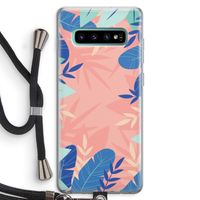 Tropisch: Samsung Galaxy S10 Plus Transparant Hoesje met koord