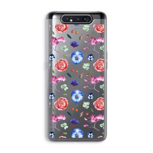 Bloemetjes: Samsung Galaxy A80 Transparant Hoesje