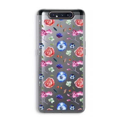 Bloemetjes: Samsung Galaxy A80 Transparant Hoesje