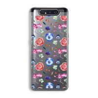 Bloemetjes: Samsung Galaxy A80 Transparant Hoesje