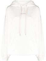 Marni hoodie en coton à logo imprimé - Blanc