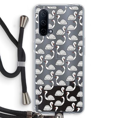 Zwanen: OnePlus Nord CE 5G Transparant Hoesje met koord