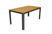 Qopps Mikos tuintafel 160 x 90 cm teak blad frame antraciet