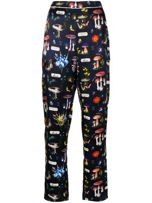 Fleur Du Mal pantalon de pyjama Magical Mushroom - Bleu