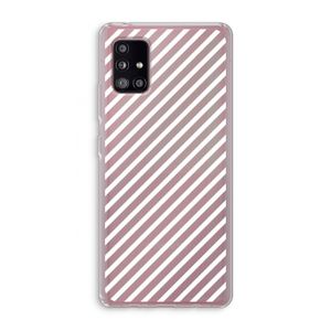 Strepen zwart-wit: Samsung Galaxy A51 5G Transparant Hoesje