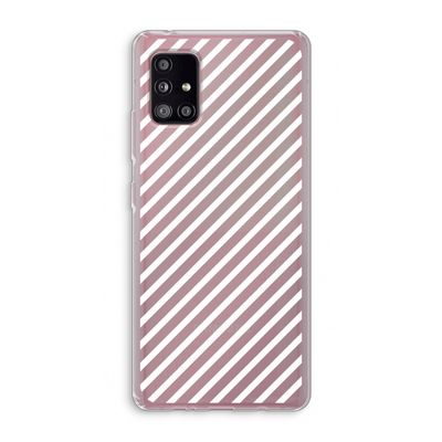 Strepen zwart-wit: Samsung Galaxy A51 5G Transparant Hoesje
