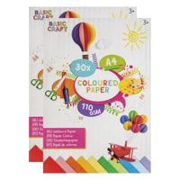 Gekleurd papier - 60x vellen - A4-formaat - knutselpapier/tekenpapier