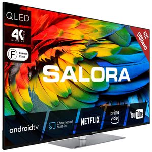 Salora 440A series 43QLED440A tv 109,2 cm (43") 4K Ultra HD Smart TV Wifi Zwart 350 cd/m²