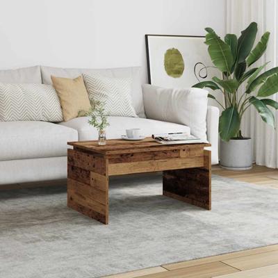 Salontafel 68x50x38 cm bewerkt hout oud houtkleurig