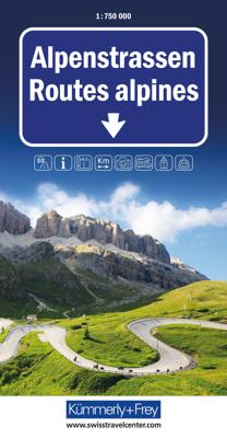 Wegenkaart - landkaart Road maps Alpen | Kümmerly & Frey