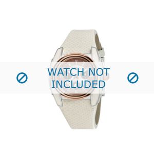 Breil horlogeband BW0383 / F260053231 / BW0384 Leder Wit 25mm