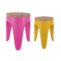 Krukjesset Dubbel Funky Roze en Geel