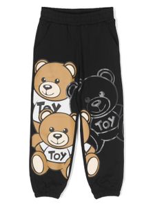 Moschino Kids Teddy Bear-motif cotton track pants - Noir