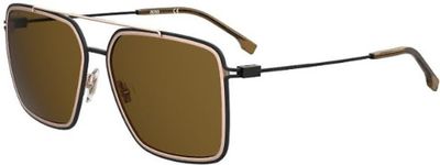 Hugo Boss zonnebril heren cat. 2 zwart/bruin (1191/S) Hugo Boss zonnebril heren cat. 2 zwart/bruin (1191/S)