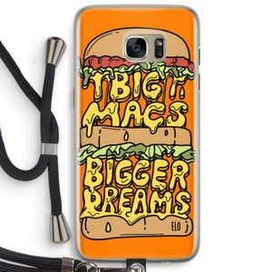 Big Macs Bigger Dreams: Samsung Galaxy S7 Edge Transparant Hoesje met koord