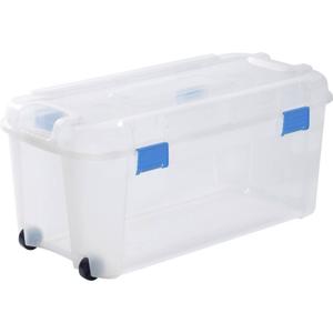 Curver 243731 Opbergbox TOTEM Box 80L, transparent / blau Transparant, Blauw 1 stuk(s)
