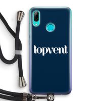 Topvent Navy: Huawei P Smart (2019) Transparant Hoesje met koord