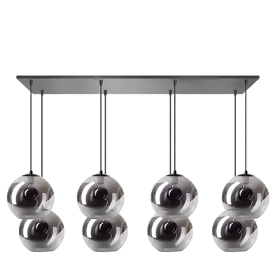 Hanglamp (balk - 2x 4 lichts) Orb