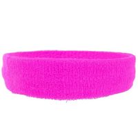 Neon roze hoofd zweetband voor volwassenen