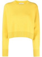 Lanvin pull crop à col rond - Jaune