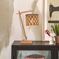 GOOD&MOJO Tafellamp 'Java' Bamboe, 46cm, kleur Naturel/Zwart