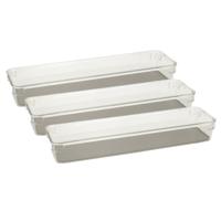 Keuken lade organizer bakje - Set van 3x stuks - 1-vaks - Tidy Smart serie - kunststof - 9 x 32 x 4,