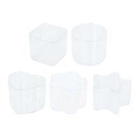 Transparante Opbergdoosjes Vormen, 5st.