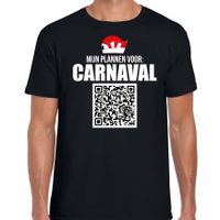 Carnaval QR code plannen voor carnaval / Brabant feest t-shirt heren zwart - Carnaval shirts 2XL  -