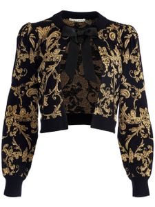 alice + olivia cardigan Kitty à manches bouffantes - Noir