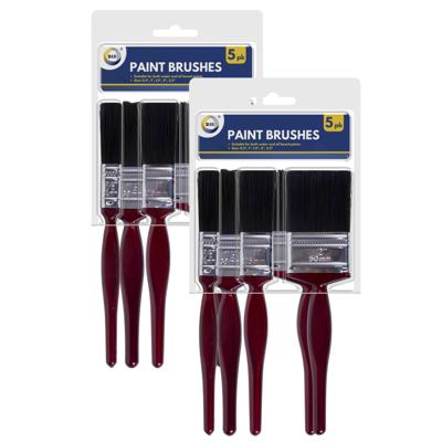 DID Verfkwasten set - 2x - 5-delig - plat - verschillende breedtes - smal - kunststof