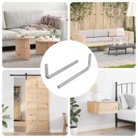 Zeskantsleutel 2 pcs Zilver 32 x 86 mm Staal