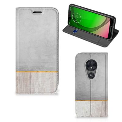 Motorola Moto G7 Play Book | Wallet Case | Wood Concrete