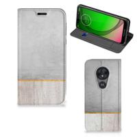 Motorola Moto G7 Play Book | Wallet Case | Wood Concrete