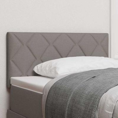 Hoofdbord met LED -striplichten Verstelbaar Taupe 100 cm Stof