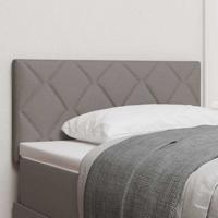 Hoofdbord met LED -striplichten Verstelbaar Taupe 100 cm Stof