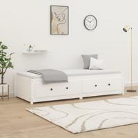 Slaapbank zonder matras 80x200 cm massief grenenhout wit