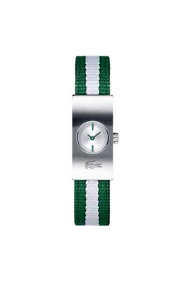 Lacoste horlogeband 2000317 / LC-06-3-14-0011 Leder Groen 13mm + groen stiksel