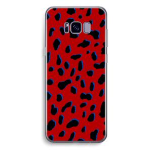 Red Leopard: Samsung Galaxy S8 Plus Transparant Hoesje