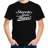 Stoerste grote broer cadeau t-shirt zwart jongens / kinderen